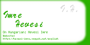 imre hevesi business card